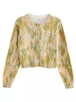 Вязаный кардиган Next, цвет Khaki/Olive