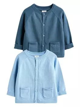 Вязаный кардиган Next, цвет marine blue/Light blue