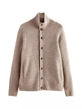 Вязаный кардиган Next, цвет mottled beige