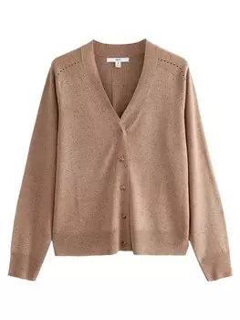 Вязаный кардиган Next Knit Cardigan, коричневый
