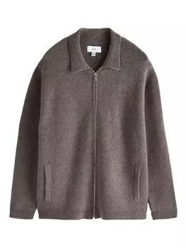 Вязаный кардиган Next Knit Cardigan, темно-коричневый