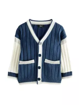 Вязаный кардиган Next Knit Cardigan, темно-синий