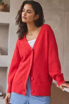 Вязаный кардиган Next, красный