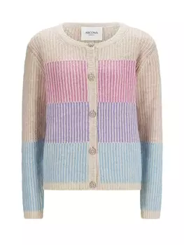 Вязаный кардиган Nicowa SINOWA, синий/фиолетовый/розовый