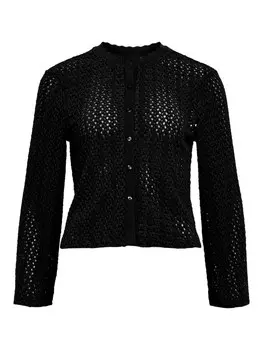 Вязаный кардиган OBJECT, черный