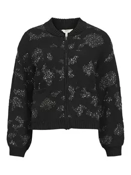 Вязаный кардиган OBJECT Knit Cardigan OBJAlora, черный
