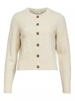 Вязаный кардиган OBJECT Knit Cardigan OBJDoris, кремовый