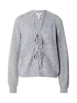 Вязаный кардиган OBJECT OBJFLORA, пятнистый серый