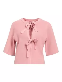 Вязаный кардиган OBJECT OBJULLA, розовый