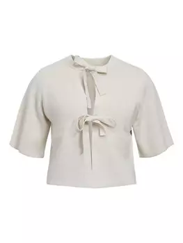 Вязаный кардиган OBJECT, серый