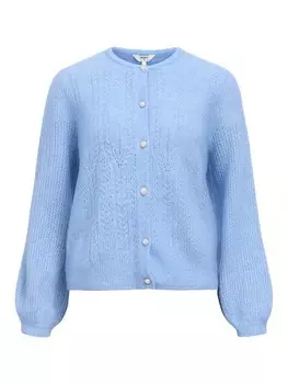 Вязаный кардиган OBJECT, светло-синий