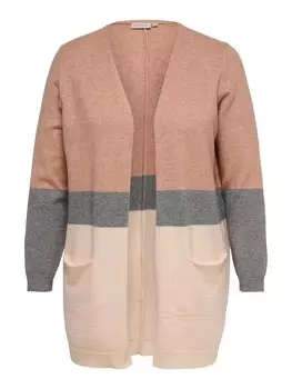 Вязаный кардиган ONLY Carmakoma Stone, пудровый