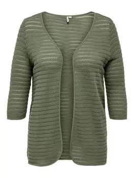 Вязаный кардиган Only Carmakoma, зеленый