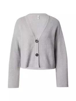 Вязаный кардиган ONLY Knit Cardigan ONLKATIA, серый
