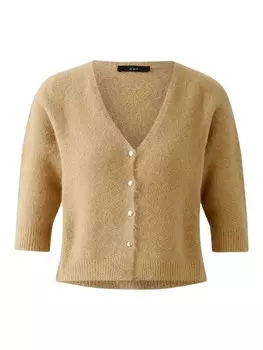 Вязаный кардиган OUI, коричневый