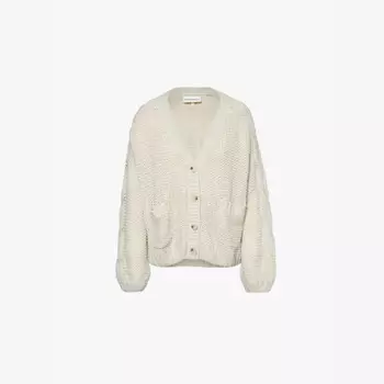 Вязаный кардиган оверсайз с эмблемой The Couture Club, серый