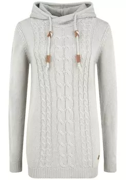 Вязаный кардиган Oxmo Knit Cardigan Cable, серый