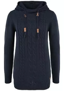 Вязаный кардиган Oxmo Knit Cardigan Cable, синий