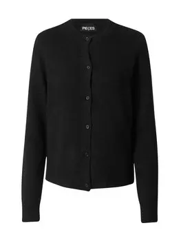 Вязаный кардиган PIECES, черный