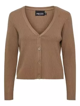 Вязаный кардиган PIECES Crista, сепия