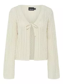 Вязаный кардиган PIECES Knit Cardigan PCNUKA, экрю