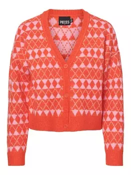 Вязаный кардиган Pieces NAOMI, апельсин