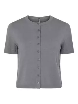 Вязаный кардиган PIECES Natalie, серый