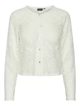 Вязаный кардиган Pieces PCKADDI, белый