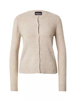 Вязаный кардиган PIECES, пятнистый серый