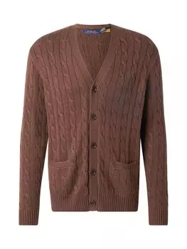 Вязаный кардиган Polo Ralph Lauren Knit Cardigan, темно-коричневый