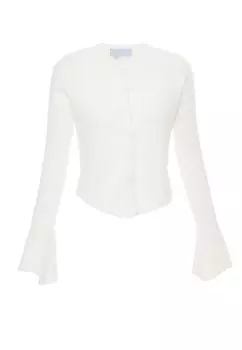 Вязаный кардиган Poomi, белый