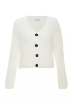 Вязаный кардиган Poomi, белый