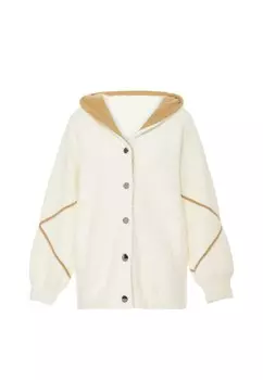 Вязаный кардиган Poomi, бежевый