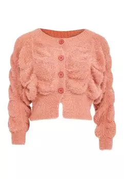 Вязаный кардиган Poomi, коралловый