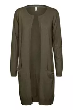 Вязаный кардиган Pulz Jeans, хаки