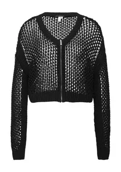 Вязаный кардиган QS, черный