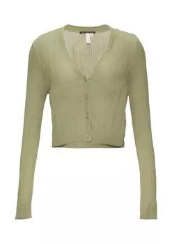 Вязаный кардиган QS Knit Cardigan, оливковый
