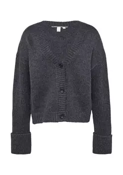 Вязаный кардиган QS, пятнистый черный