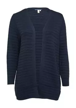 Вязаный кардиган QS, темно-синий