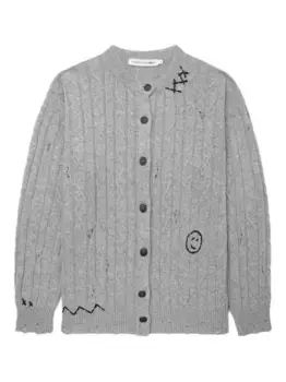 Вязаный кардиган с эффектом потертости Joshua Sanders, серый