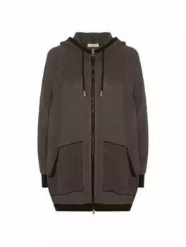 Вязаный кардиган с капюшоном Panicale, черный