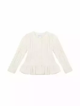 Вязаный кардиган с логотипом Ralph Lauren, белый