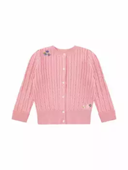 Вязаный кардиган с логотипом Ralph Lauren, розовый
