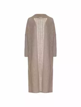 Вязаный кардиган с люрексом Panicale, коричневый