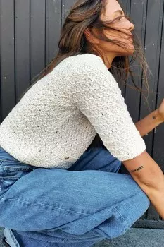 Вязаный кардиган с металлической нитью ZARA, экрю