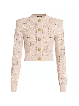 Вязаный кардиган с монограммой Balmain
