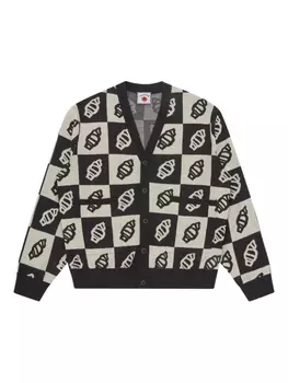 Вязаный кардиган с мотивом «Листья» ICECREAM, черный