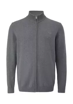 Вязаный кардиган s.Oliver Men Big Sizes, темно-серый