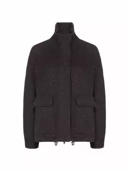 Вязаный кардиган с пайетками Brunello Cucinelli