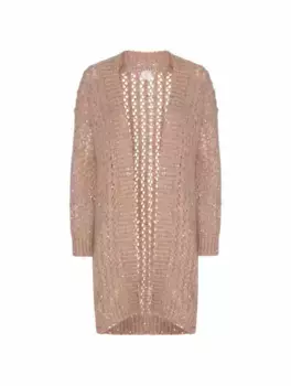 Вязаный кардиган с пайетками Eleventy, коричневый
